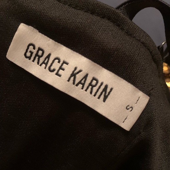 Grace Karin Gold Ruched Wrap Mini Dress new with tag - Picture 8 of 8